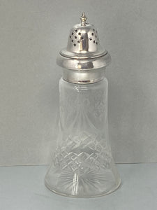 Antique Silver Plate and Glass Sugar Caster