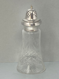 Antique Silver Plate and Glass Sugar Caster