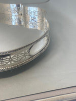 Load image into Gallery viewer, Silver Plated Gallery Tray with Gadroon Border
