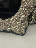 Load image into Gallery viewer, Pair of Sterling Silver Cherub Photo Frames with velvet backs
