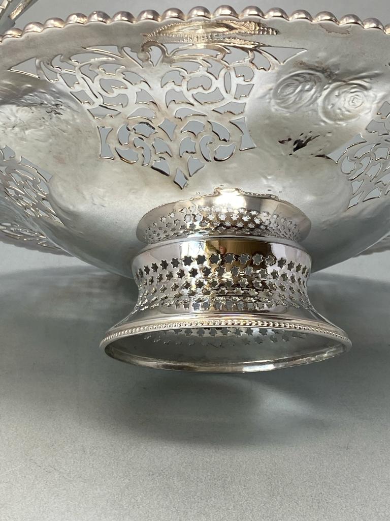 Antique Silver Plated Cake Basket