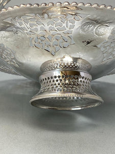 Antique Silver Plated Cake Basket