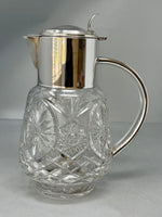 Load image into Gallery viewer, Antique Silver Plated and Cut Glass Water/Lemonade Jug
