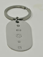 Load image into Gallery viewer, Sterling Silver Feature Hallmark Keyring
