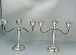 Load image into Gallery viewer, Pair of Three Lite Sterling Silver Candelabra

