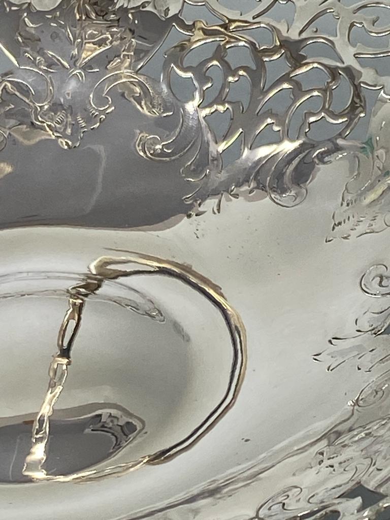 Antique Silver Plated Cake Basket