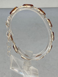 Sterling Silver and Amber Stone Bracelet
