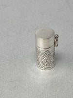 Load image into Gallery viewer, Sterling Silver Tall Chased Pill Box
