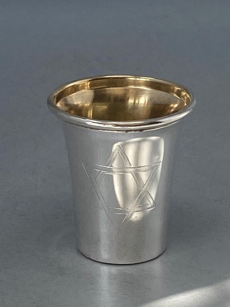 Sterling Silver Beaker with Star of David Engraving