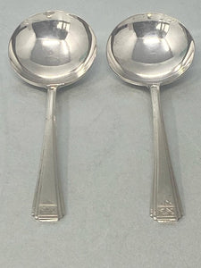 Pair of Art Deco Style Silver Plated Cream Ladles