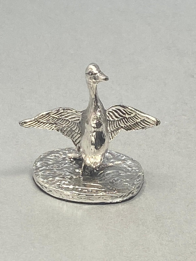 Sterling Silver Flying Duck Model