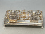 Load image into Gallery viewer, Silver Plated Two Bottle Gallery Inkstand
