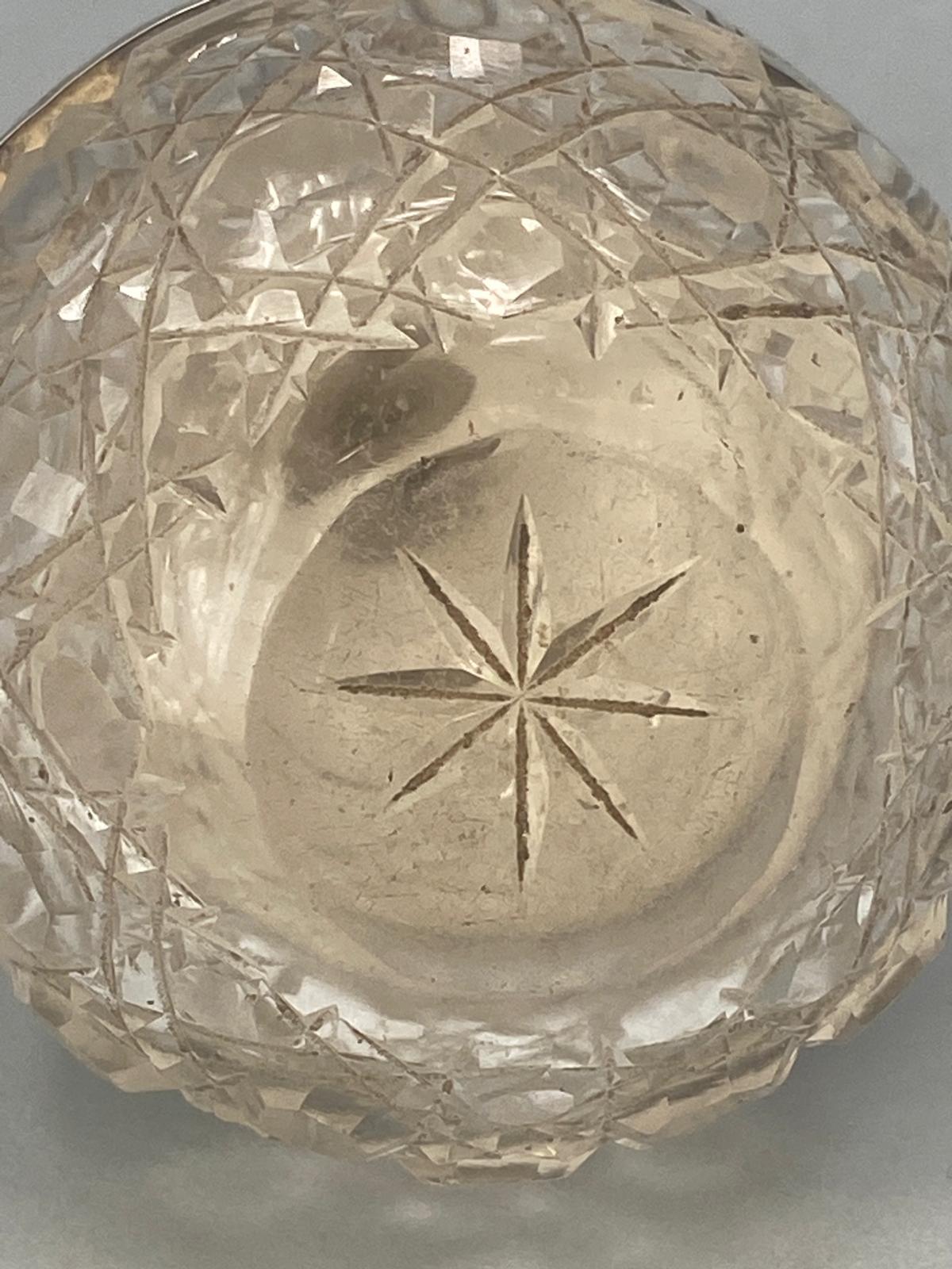 Antique Sterling Silver and Glass Perfume Bottle