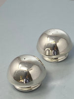Load image into Gallery viewer, Pair of Vintage Sterling Silver Modernistic Salt &amp; Pepper Shakers
