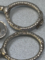 Load image into Gallery viewer, Pair of Antique Victorian Silver Harlequin Sugar Nips by George Adams
