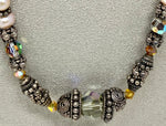 Load image into Gallery viewer, Vintage Silver, Pearl and Swarovski Bead Necklace
