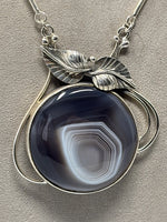Load image into Gallery viewer, Sterling Silver and Agate Necklace
