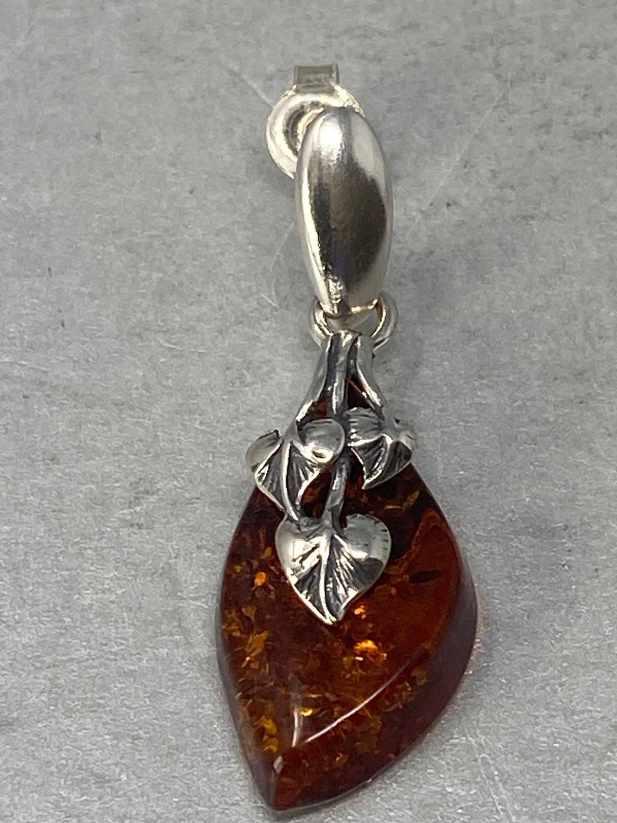 Sterling Silver and Natural Baltic Amber Earrings