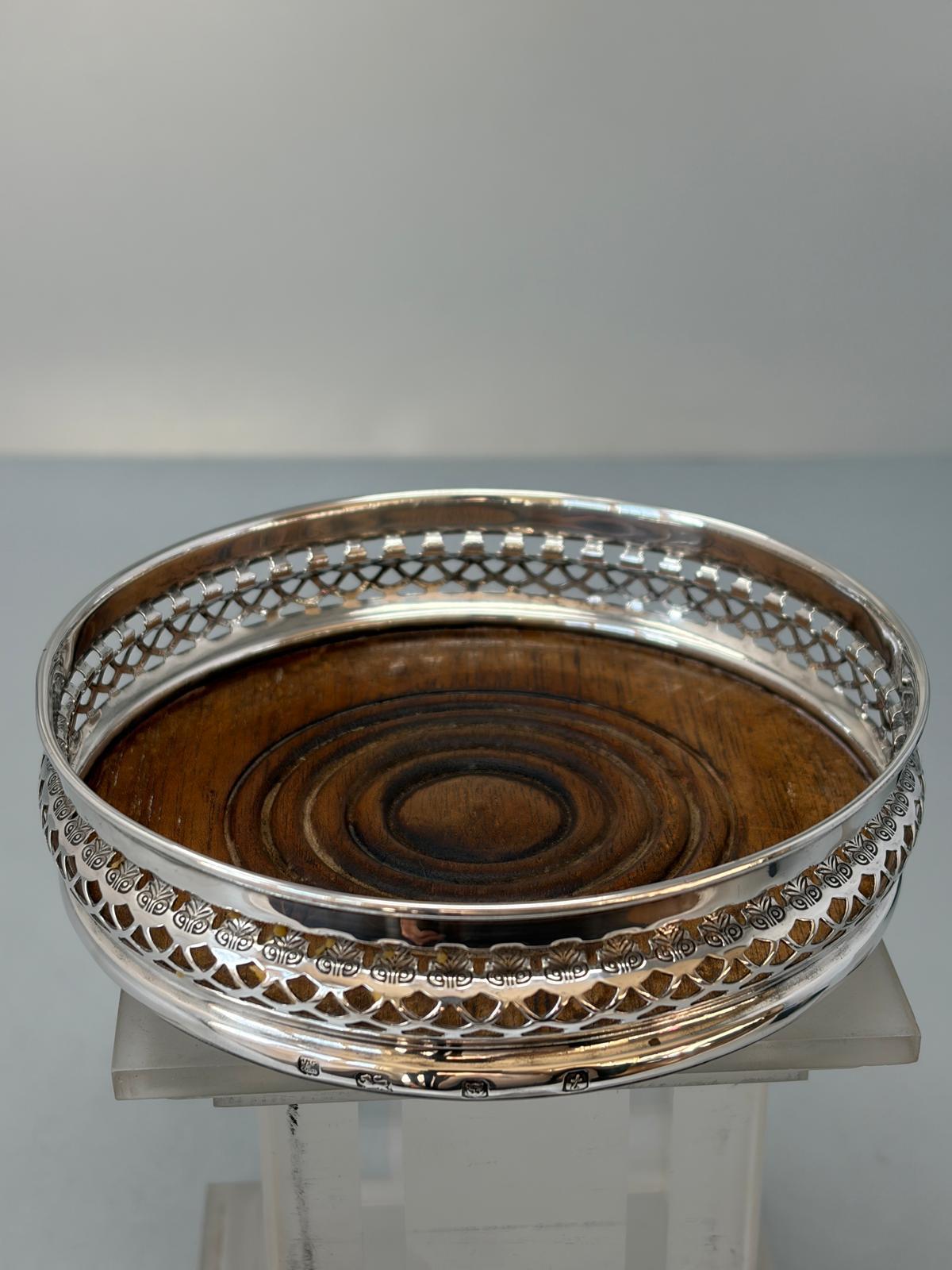 Sterling Silver Pierced Wine Coaster