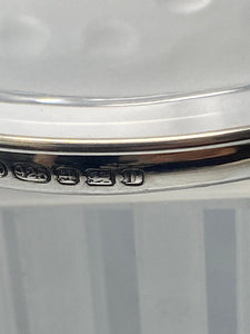 SterlingSilver & Krosno Glass Tankard - one pint