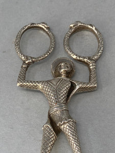 Pair of Antique Victorian Silver Harlequin Sugar Nips by George Adams