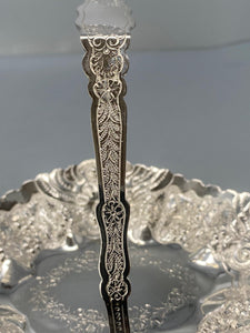 Antique Victorian Silver Plated Swing Handle Basket