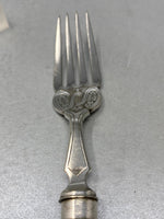 Load image into Gallery viewer, Antique Silver Plated Hand Engraved Fish Eaters (12 pairs)
