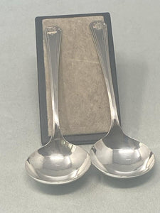 Pair of Art Deco Style Silver Plated Cream Ladles