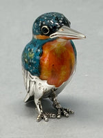 Load image into Gallery viewer, Saturno Sterling Silver and Enamel Large Kingfisher
