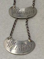 Load image into Gallery viewer, Pair of Antique Sterling Silver Whiskey Tot Labels
