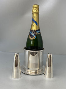 Dunhill Silver Plated Table Set - Salt & Pepper / Tray/ Bottle holder