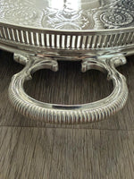 Load image into Gallery viewer, Antique Victorian Silver Plated Gallery Tray by Walker &amp; Hall
