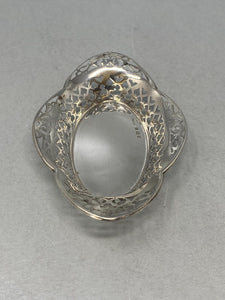 Oval Pierced Sterling Silver Shaped Dish
