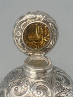 Load image into Gallery viewer, Antique Sterling Silver and Glass Perfume Bottle
