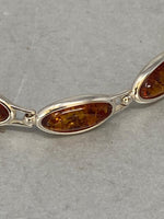 Load image into Gallery viewer, Sterling Silver and Amber Stone Bracelet
