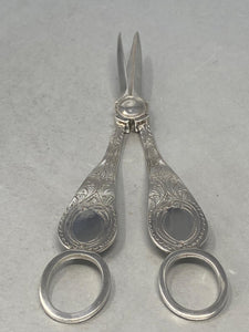 Antique Silver Plated Grape Scissors