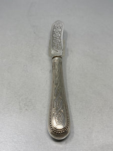 Antique Silver Plated Hand Engraved Fish Eaters (12 pairs)