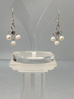 Load image into Gallery viewer, Pair of Fresh Water Pearl and Sterling Silver Earrings marked 925
