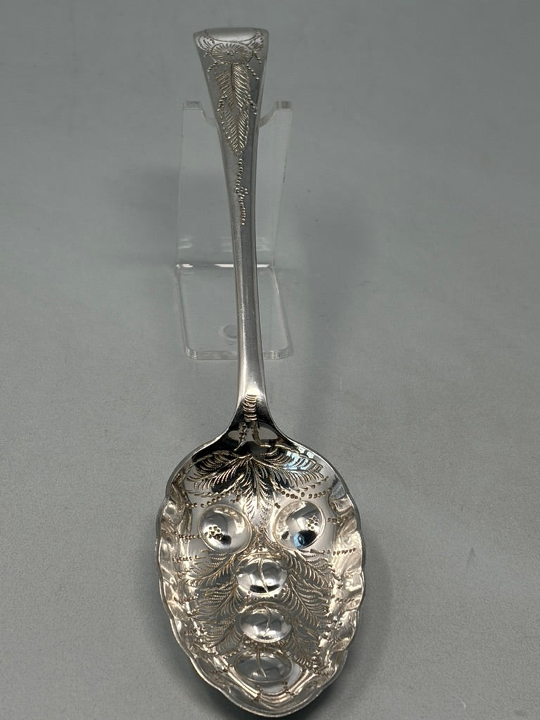 Antique Victorian Silver Plated Berry/Fruit Spoon