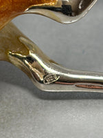 Load image into Gallery viewer, Sterling Silver and Enamel Female Deer (Doe) - full english hallmark by Saturno
