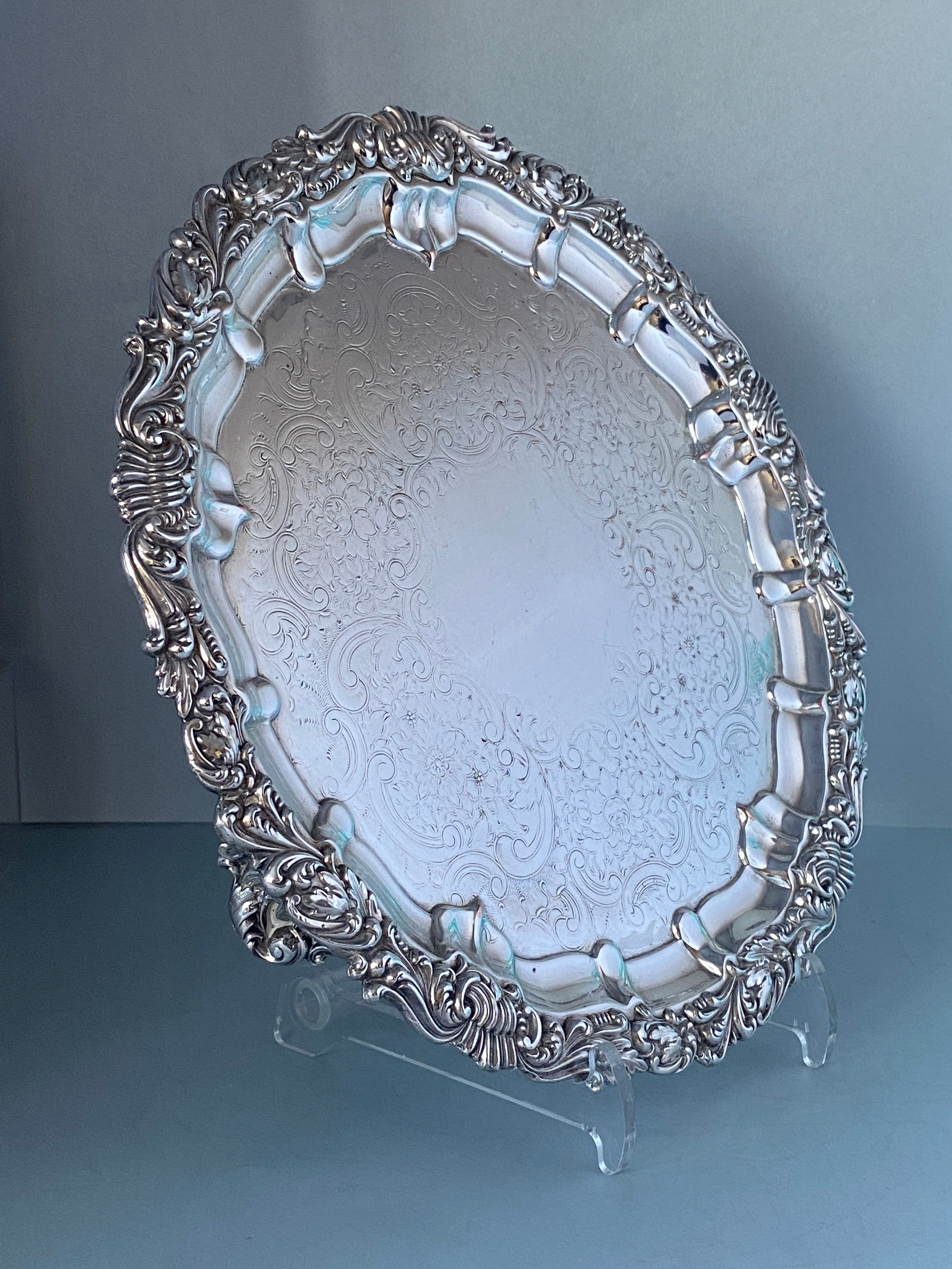 Antique Silver Plated Tray/Salver