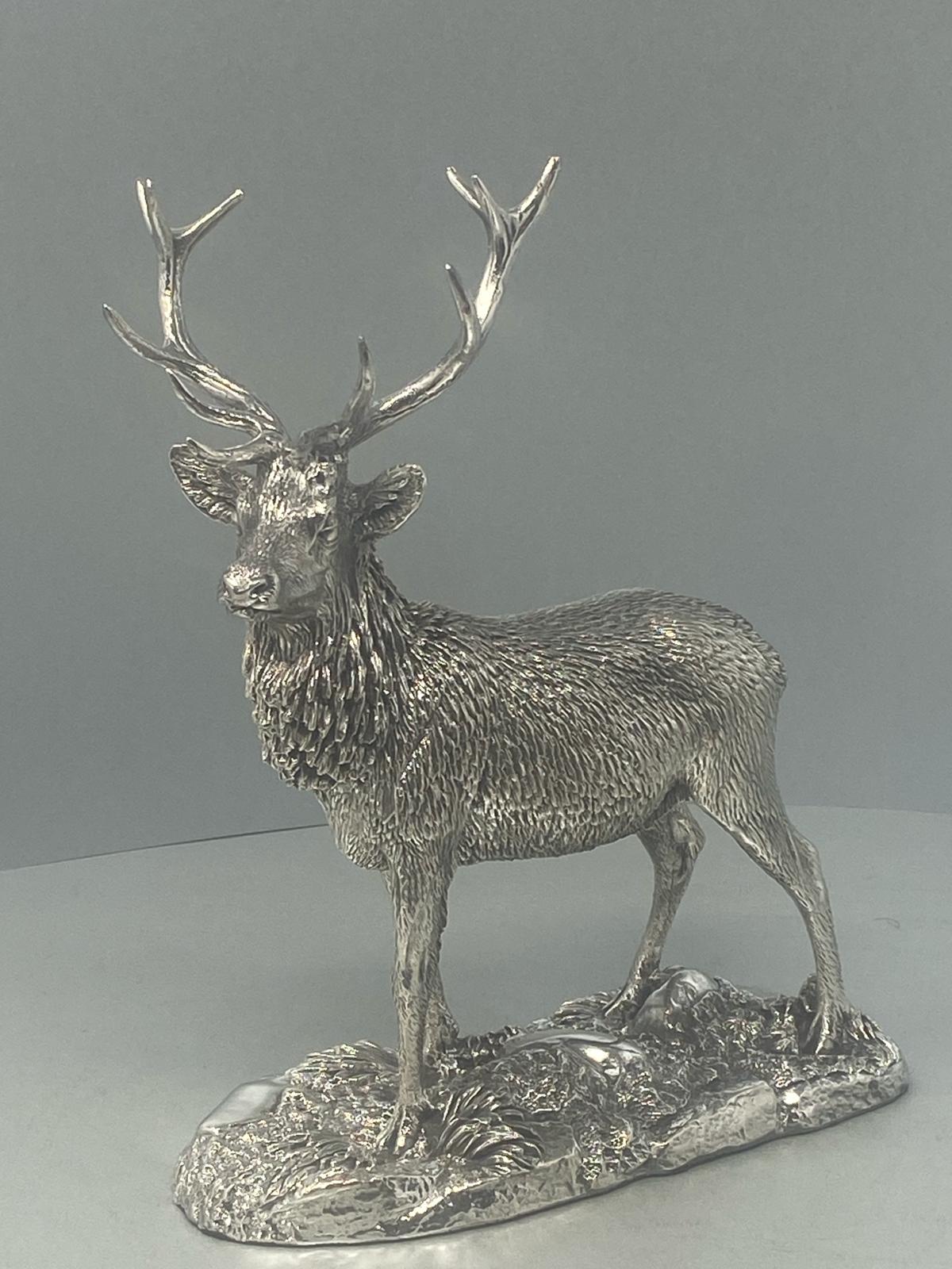 Sterling Silver Stag - fully hallmarked