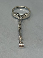 Load image into Gallery viewer, Sterling Silver &amp; Glass Magnifying Pendant
