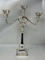 Load image into Gallery viewer, Antique Sterling Silver 3 Lite Candelabra
