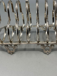 Antique Victorian Silver Plated 7 Bar Toast Rack
