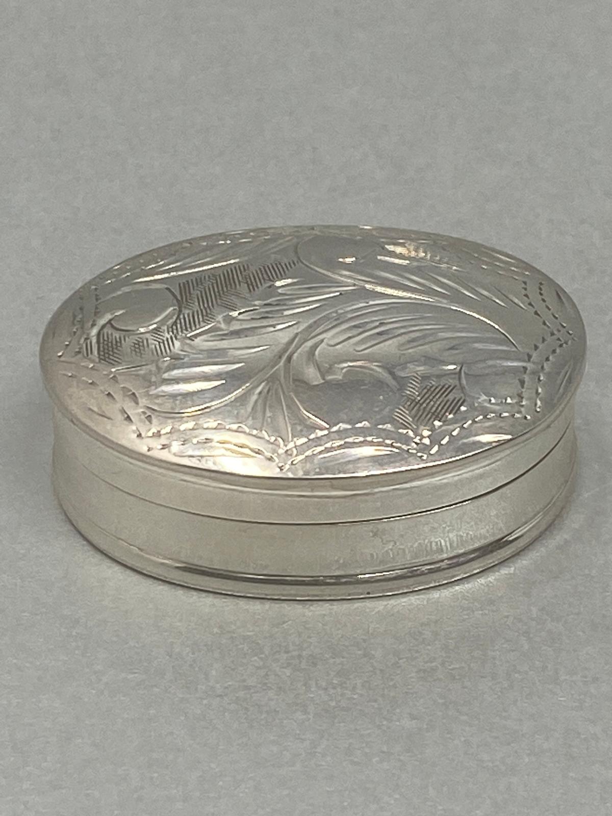 Sterling Silver Oval Pill/Trinket Box