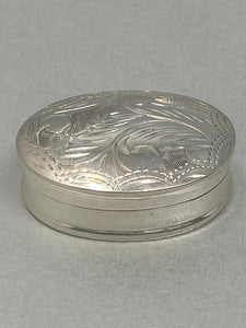 Sterling Silver Oval Pill/Trinket Box