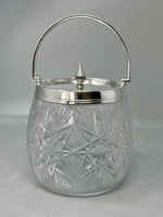 Load image into Gallery viewer, Antique Victorian Glass &amp; Silver Plated Biscuit Barrel

