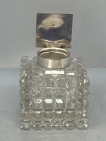 Load image into Gallery viewer, Antique Sterling Silver &amp; Cut Glass Inkwell
