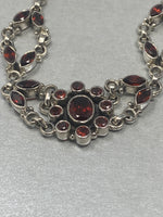 Load image into Gallery viewer, Sterling Silver &amp; Garnet Bracelet
